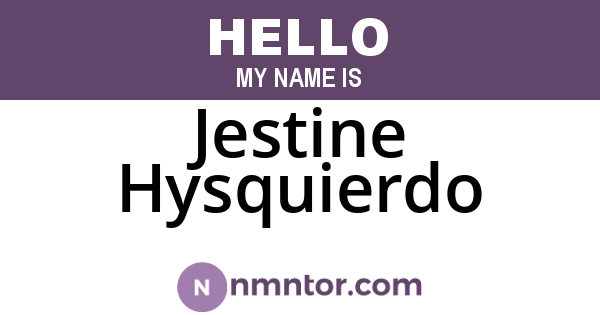 Jestine Hysquierdo