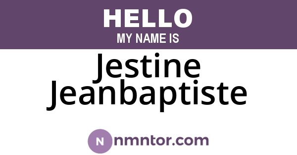 Jestine Jeanbaptiste