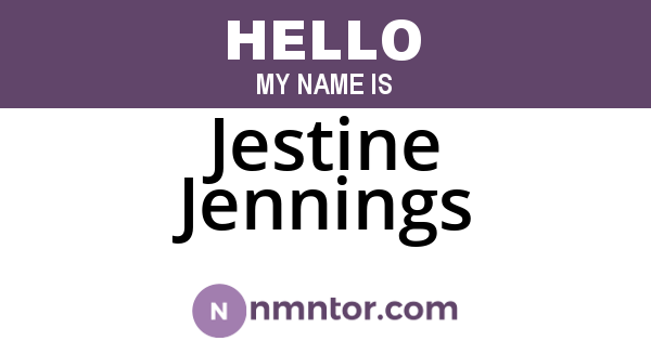 Jestine Jennings