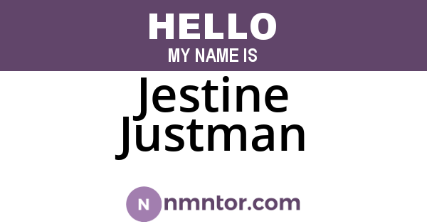 Jestine Justman