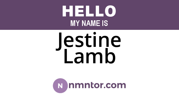 Jestine Lamb