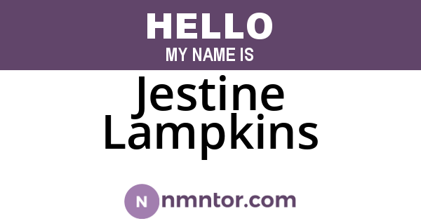 Jestine Lampkins