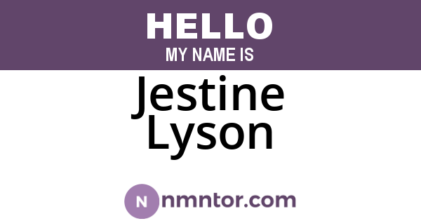 Jestine Lyson