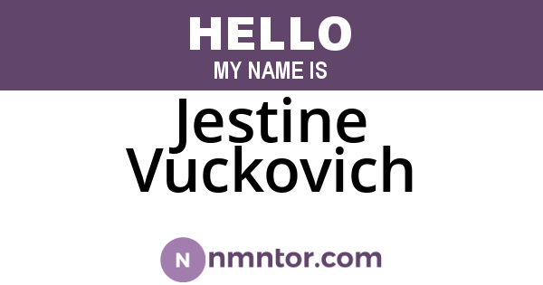 Jestine Vuckovich