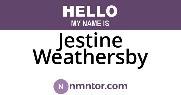 Jestine Weathersby