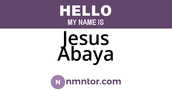Jesus Abaya