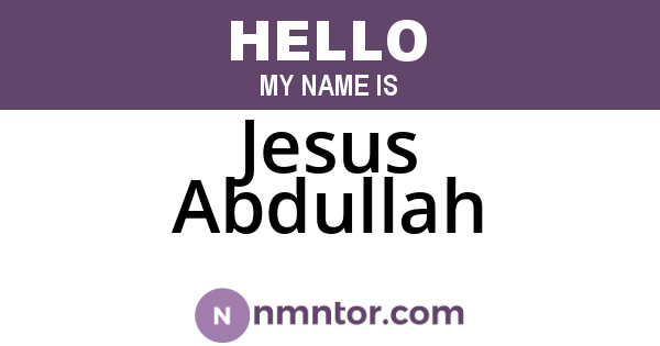 Jesus Abdullah