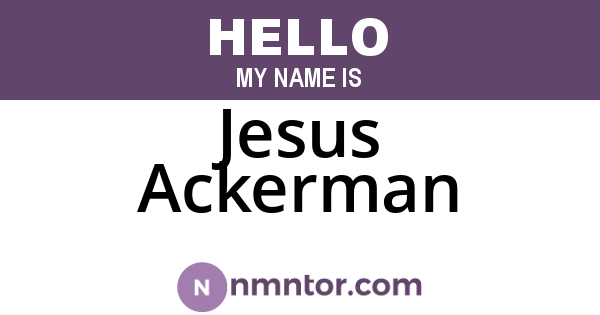 Jesus Ackerman