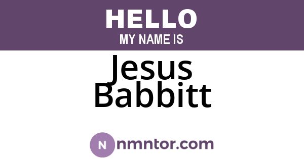 Jesus Babbitt