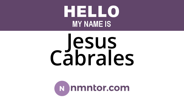 Jesus Cabrales