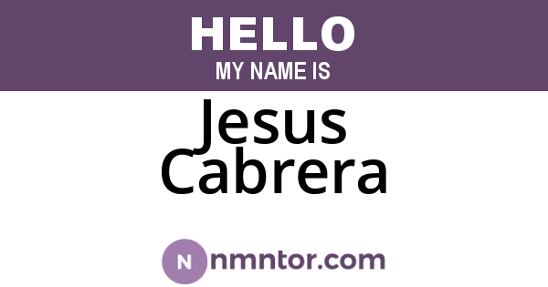 Jesus Cabrera