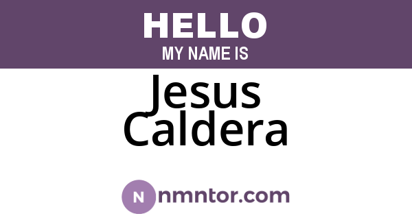 Jesus Caldera