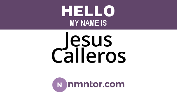 Jesus Calleros