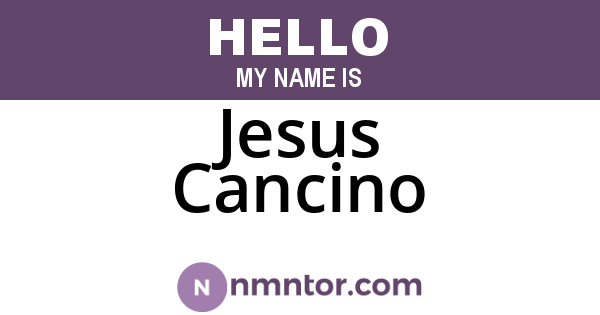 Jesus Cancino