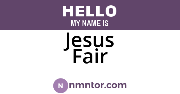 Jesus Fair