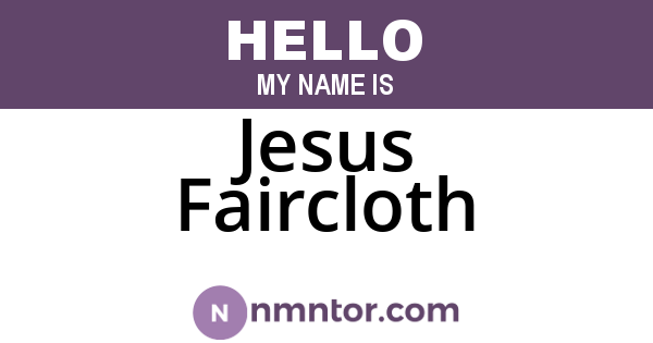 Jesus Faircloth