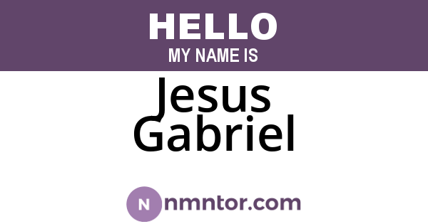 Jesus Gabriel