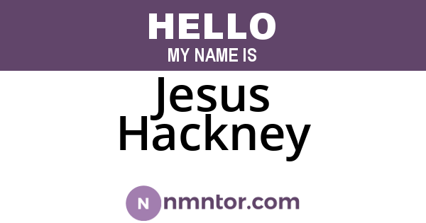 Jesus Hackney