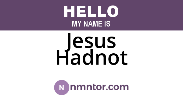 Jesus Hadnot