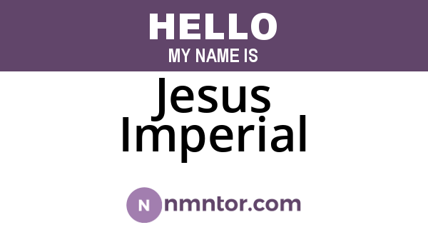 Jesus Imperial