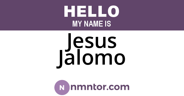 Jesus Jalomo