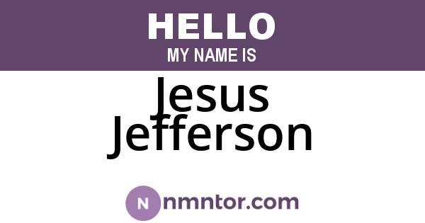 Jesus Jefferson