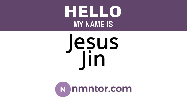 Jesus Jin