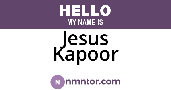 Jesus Kapoor