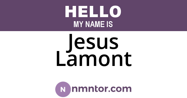 Jesus Lamont