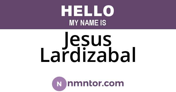 Jesus Lardizabal