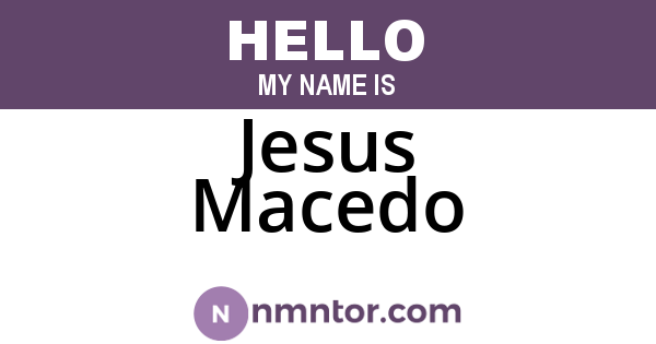 Jesus Macedo