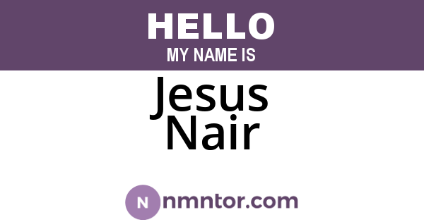 Jesus Nair