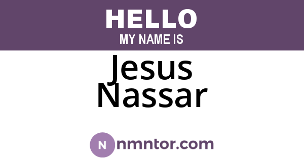 Jesus Nassar