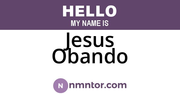 Jesus Obando