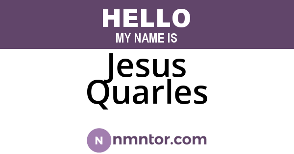 Jesus Quarles