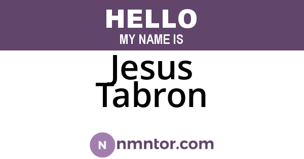 Jesus Tabron