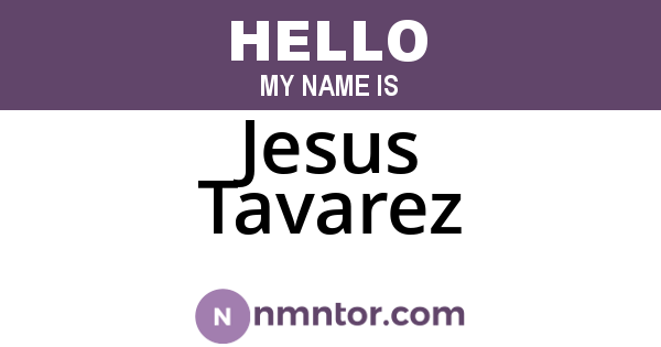 Jesus Tavarez