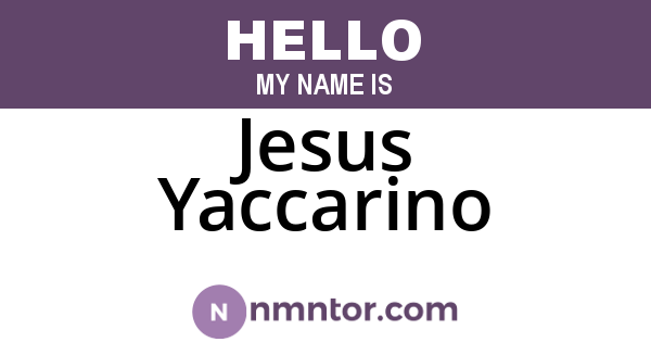 Jesus Yaccarino