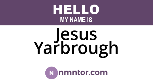 Jesus Yarbrough
