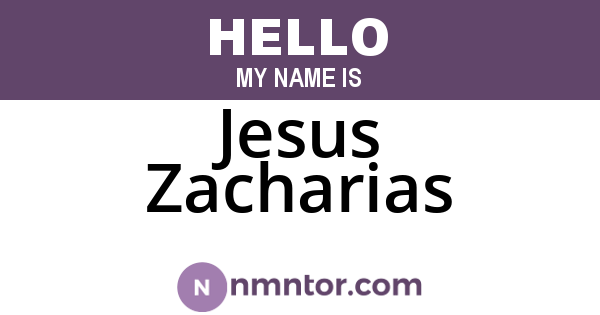 Jesus Zacharias