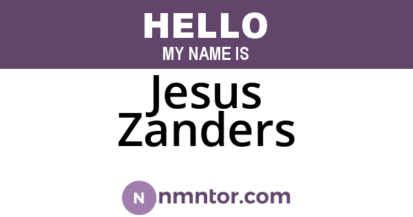 Jesus Zanders