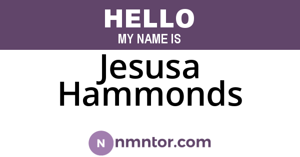 Jesusa Hammonds