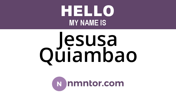 Jesusa Quiambao