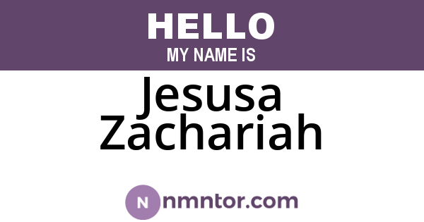 Jesusa Zachariah