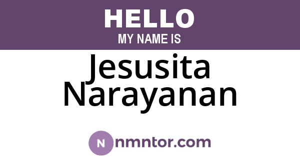 Jesusita Narayanan