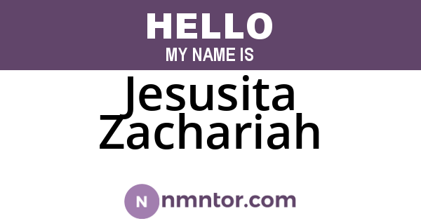 Jesusita Zachariah