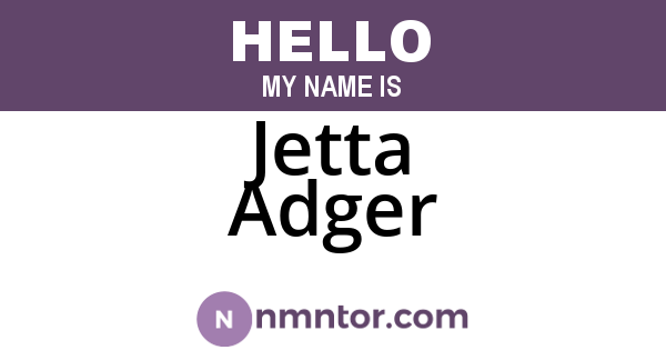 Jetta Adger
