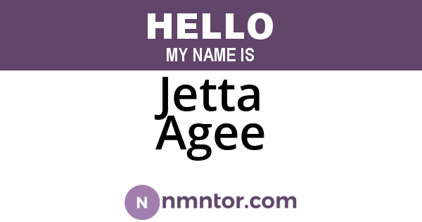 Jetta Agee