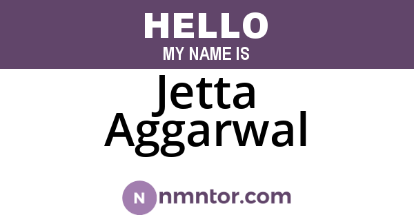 Jetta Aggarwal