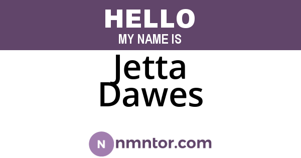 Jetta Dawes